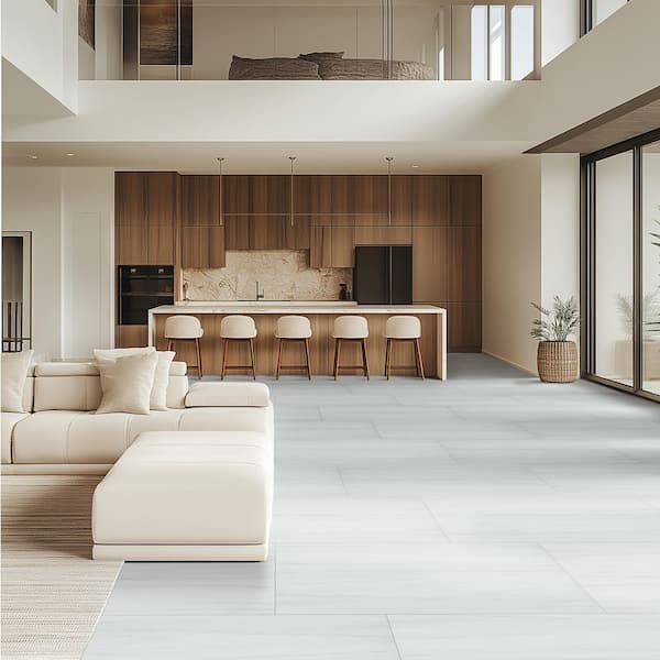 Ader Pamplona 24 in. x 48 in. Matte Porcelain Marble Look Floor and Wall Tile (16 sq. ft./case)