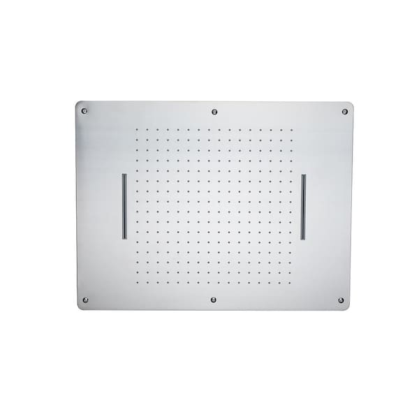 WELLFOR 2-Spray Patterns with 2.5 GPM 24 in. Ceiling Mount Rain Fixed Shower Head in Brushed Nickel