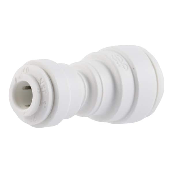 John Guest 3/8 in. x 1/4 in. Polypropylene Push-to-Connect Reducing Union Fitting (10-Pack)