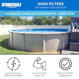 HydroTools 19" Above Ground Swimming Pool Sand Filter and Pump System