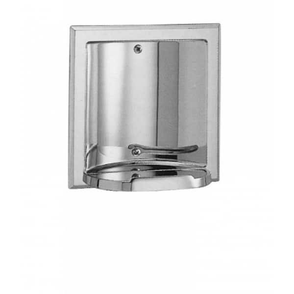 Unbranded 5.125 in. x 5.125 in. Chrome Plated Soap Dish 16GS-34943
