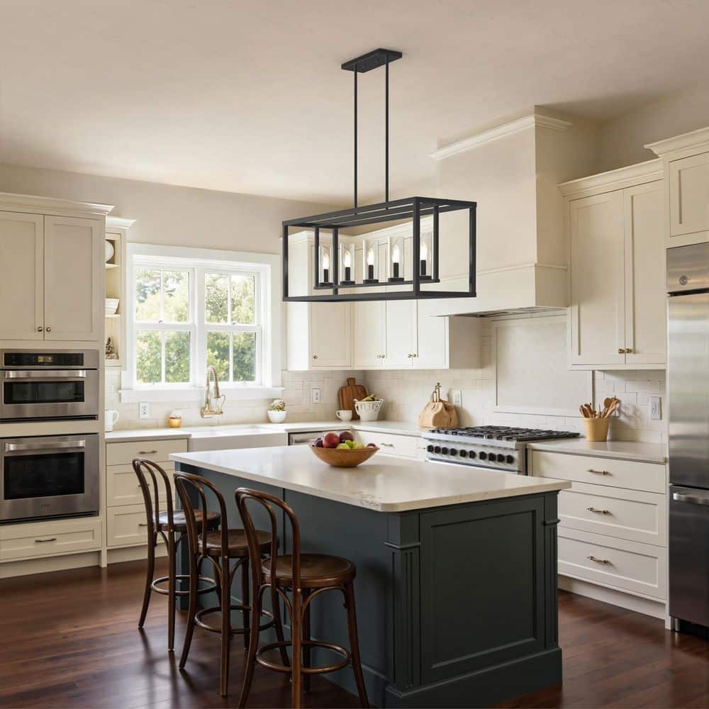 アイランドスタイル　ライト Emeritpro 5 Light Island Pendant Light with Matte Black Finish