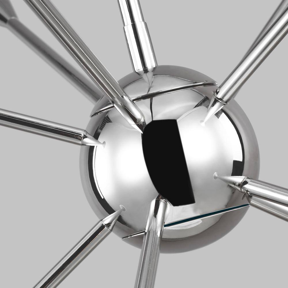 Ellen DeGeneres Polished Nickel Sputnik 10-Light Chandelier