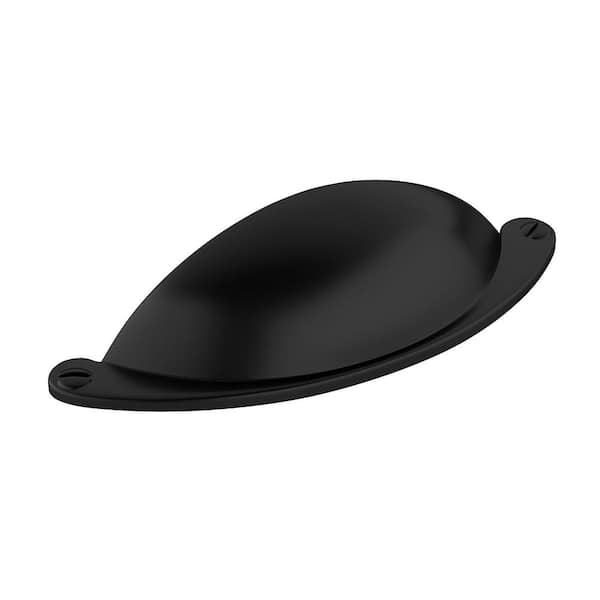 Richelieu Hardware Sorbonne Collection 2-1/2 in. (64 mm) Vintage Matte Black Cabinet Cup Pull