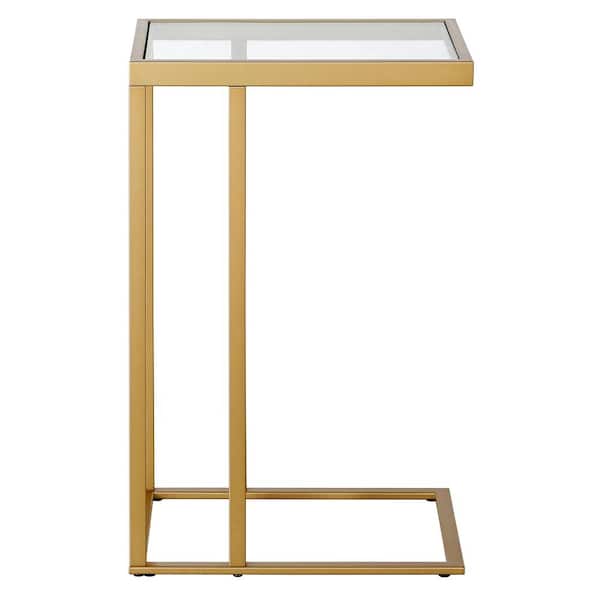 Meyer&Cross Alexis 16 in. Wide Brass Rectangular Side Table