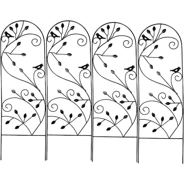 Ashman Online Steel Trellis Bird Design Series - 46 in. (4-Pack)