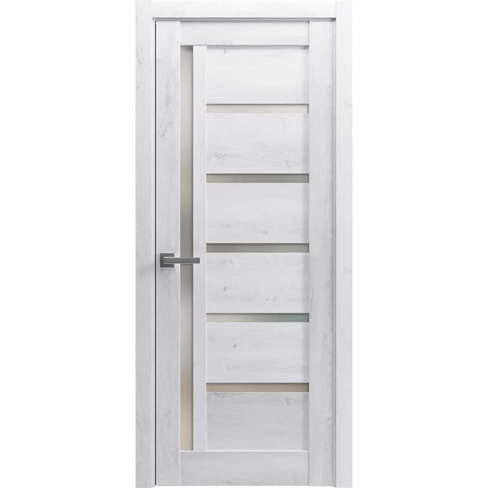 30 in. x 96 in. 1 Panel Nordic White Finished Solid MDF Sliding Door with Hardware price history on PriceWatchPro