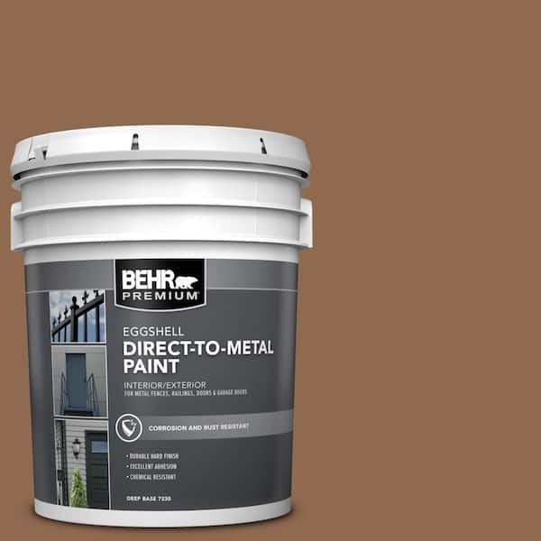 BEHR PREMIUM 5 gal. #PPU4-01 Caramel Swirl Eggshell Direct to Metal Interior/Exterior Paint