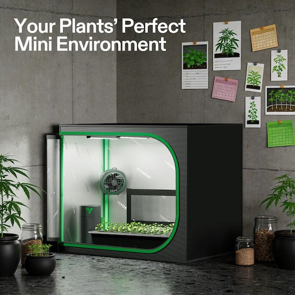 VIVOSUN 2 ft. x 1.3 ft. Highly Reflective Black Grow Tent for Aerogarden, Hydroponics Growing System