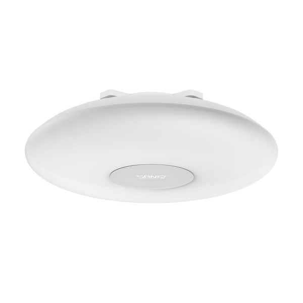 SANSI 12 in. 18-Watt, 5700K, 1800 Lumens White Integrated LED Flush Mount