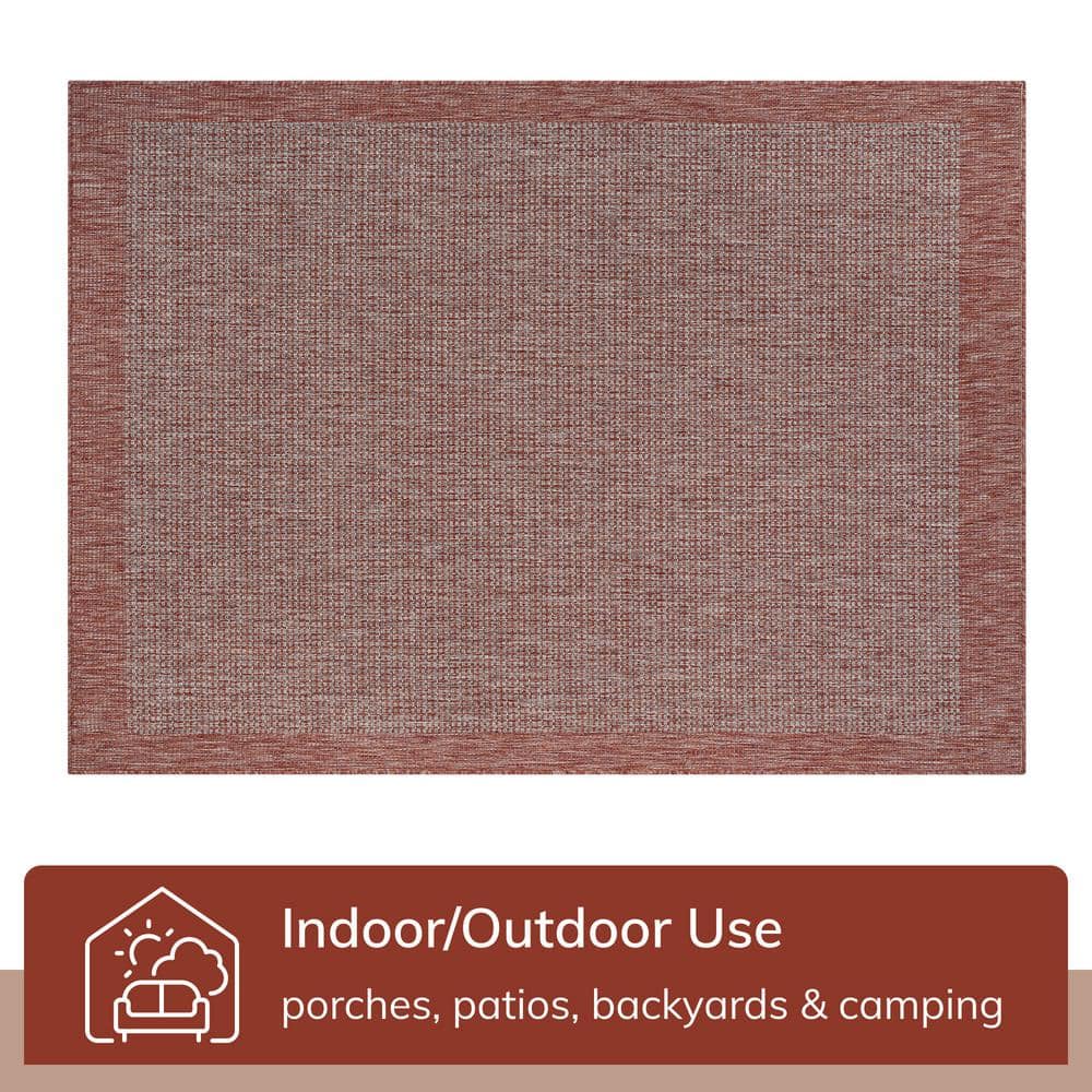 Coral Elegance Easy-Care Synthetic Rectangular Area Rug