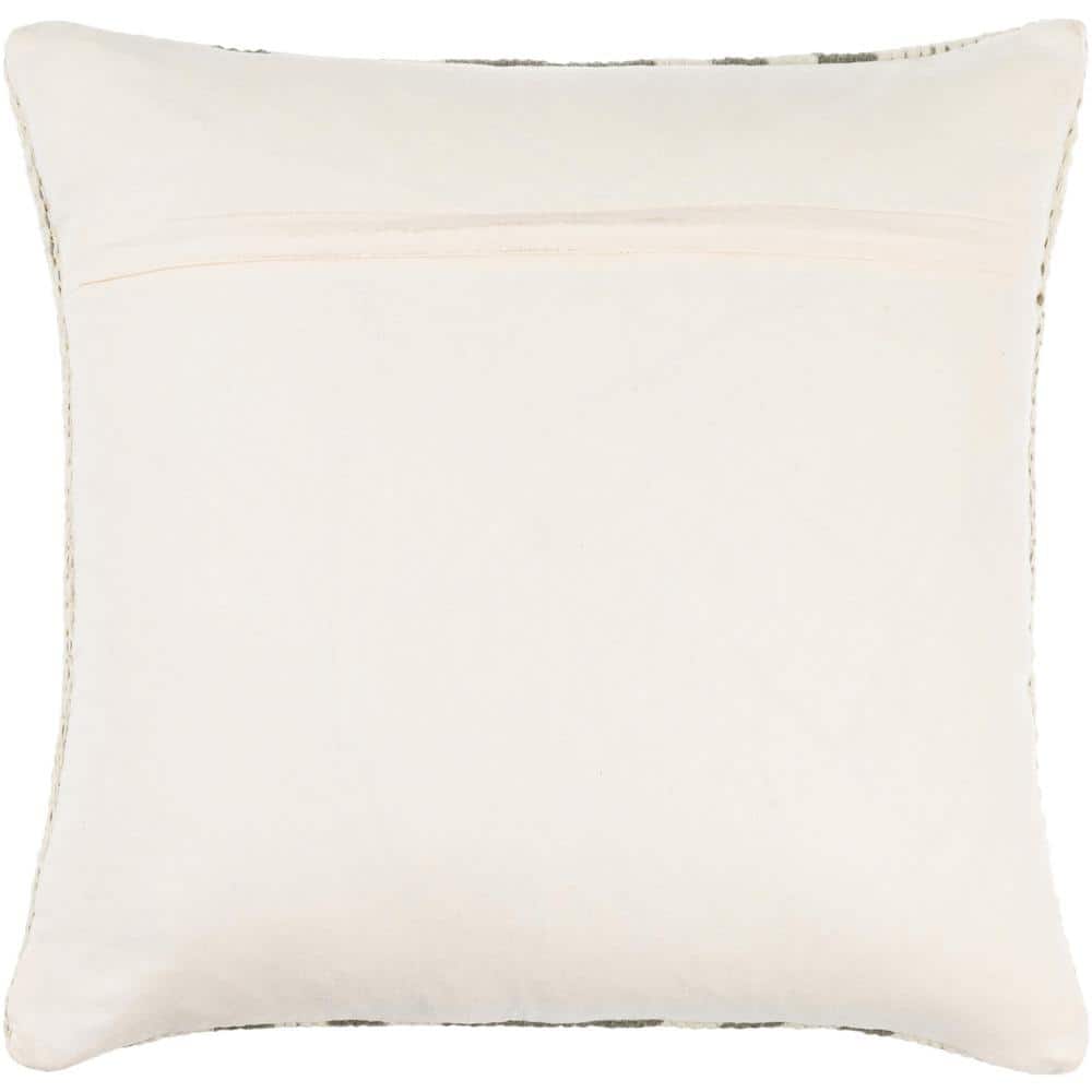 Brett 18'' Off-White and Gray Wool Accent Pillow