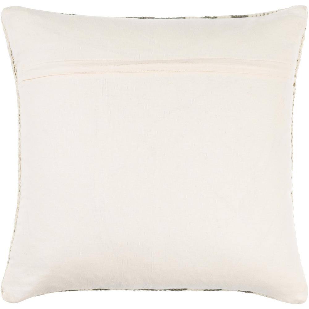 Brett 18'' Off-White and Gray Wool Accent Pillow
