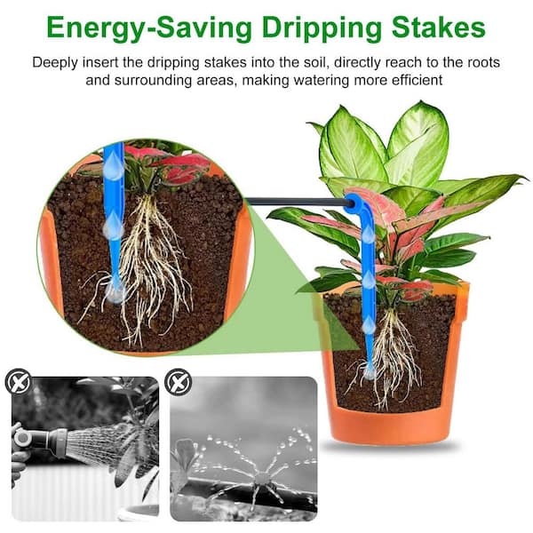 ITOPFOX Automatic Watering System for 12 Potted Plants, DIY Self Watering  System Water Course Rechargeable w/Pump & Timer H2SA11-3OT051 - The Home  Depot