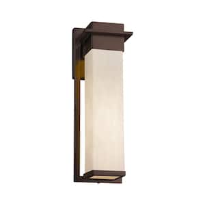 Clouds Pacific Dark Bronze LED Outdoor Wall Lantern Sconce with Clouds Shade