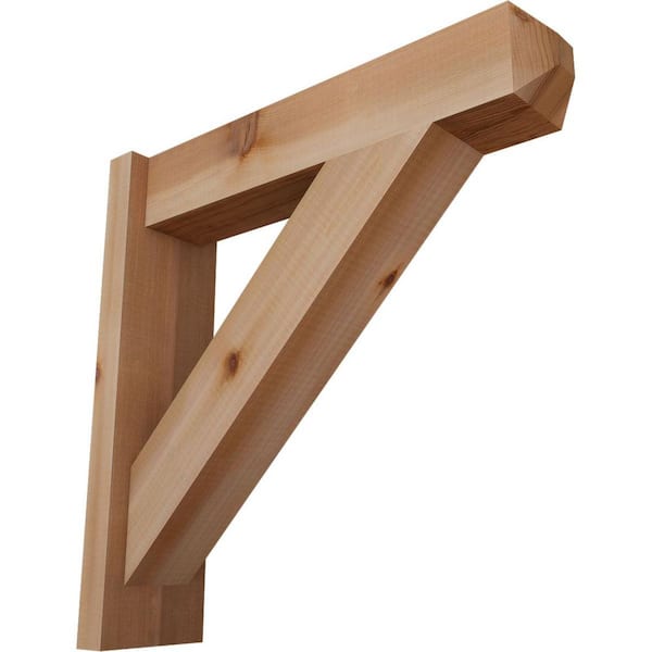 Ekena Millwork 6 in. x 22 in. x 22 in. Western Red Cedar Traditional Craftsman Smooth Outlooker