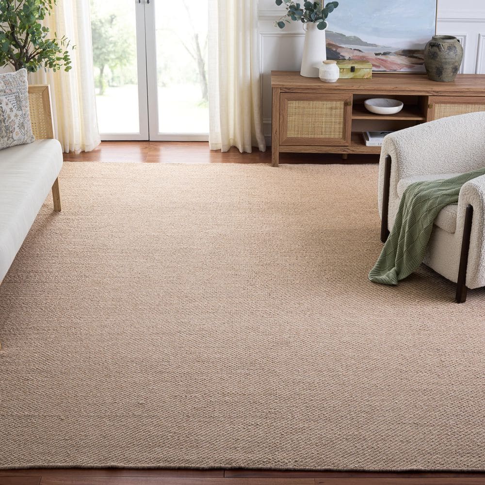 Vermont 9 ft. x 12 ft. Beige Contemporary Solid Color Washable Area Rug price history on PriceWatchPro