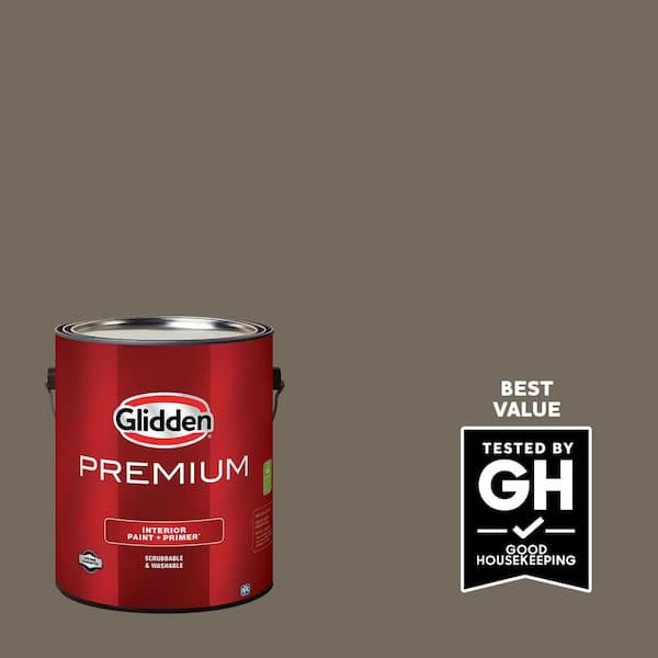Glidden Premium 1 gal. PPG1022-6 Granite Semi-Gloss Interior Latex Paint