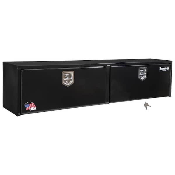 Buyers Products Company 88 Gloss Black Steel Full Size Top Mount Truck Tool Box