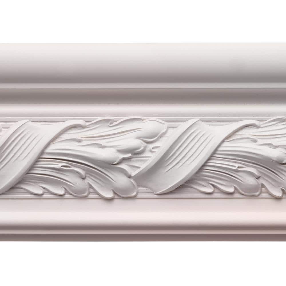 8-Foot White Primed Hardwood Decorative Chair Rail Moulding