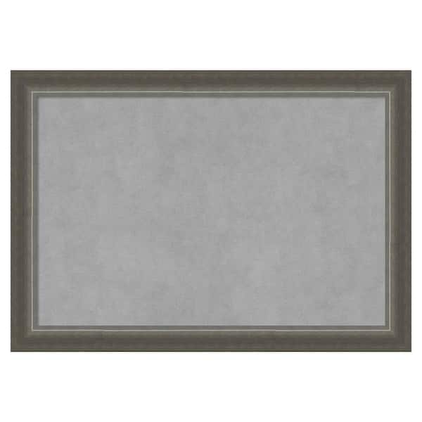 Amanti Art Domus Dark Silver 27 in. x 19 in. Framed Magnetic Board