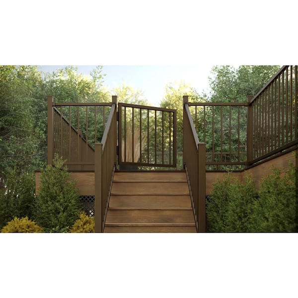 FORTRESS Inspire Railing Aluminum Brown Adjustable I-Support