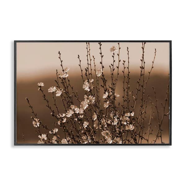 Tiny Blooming Flowers by Nancy Crowell Black Framed Nature Giclee Art Print 20 in. x 30 in.