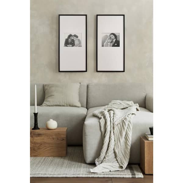 Kate and Laurel Gallery 14x30 matted to 8x10 Black Plastic Picture