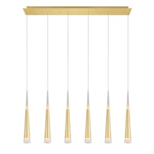 Andes LED Pool Table Light With Satin Gold Finish