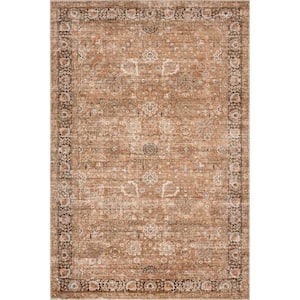 Lauren Liess Bayberry Vintage Machine Washable Rust 9 ft. x 12 ft. Transitional Area Rug