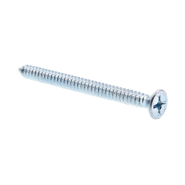 Prime-Line #14 x 3 in. Zinc Plated Steel Phillips Drive Flat Head Self-Tapping Sheet Metal Screws (25-Pack)