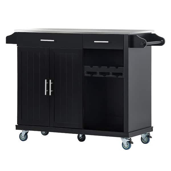 Stainless Steel Top Kitchen Island/Cart - Ideal for Adding Extra Count <div  class=aod_buynow></div>– Inhomelivings