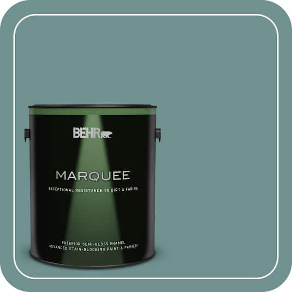 BEHR MARQUEE 1 gal. #ECC-60-3 Pool Tide Semi-Gloss Enamel Exterior Paint & Primer