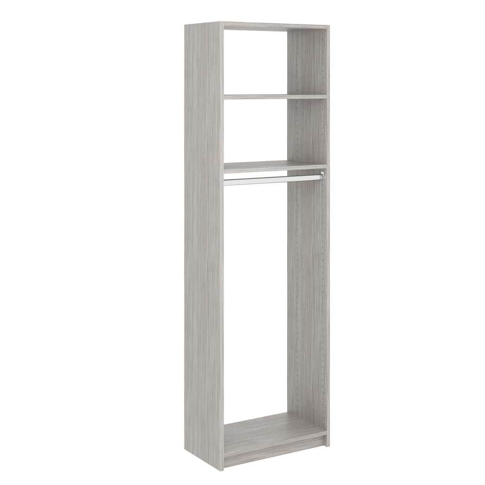14 in. W D x 25.375 in. W x 84 in. H Seashore Grey Medium Hanging Tower Wood Closet System price history on PriceWatchPro