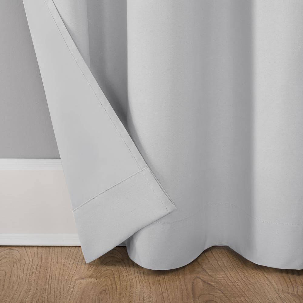 White Thermal Blackout Back Tab Curtain Panel, 40" x 84"