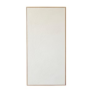 1- Panel Geometric Art Deco Inspired Line Art Framed Wall Art with Gold Frame 47 in. x 24 in.