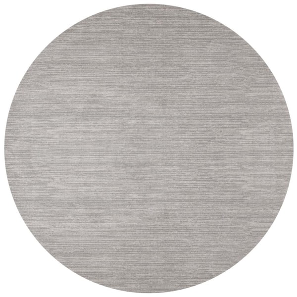 SAFAVIEH Vision Silver 7 ft. x 7 ft. Round Solid Area Rug
