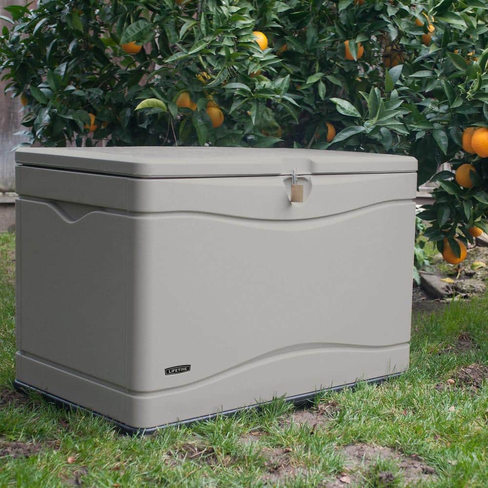 Desert Sand 80 Gallon Polyethylene Lockable Deck Box