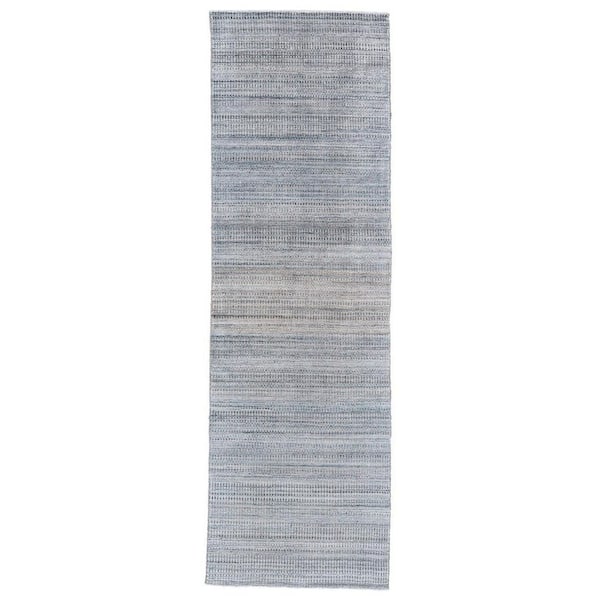 2 ft. x 10 ft. Gray and Purple Ombre Area Rug
