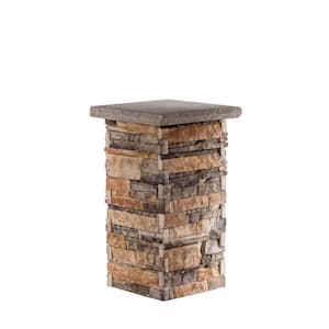 18 in. x 48 in. Dakota Sunset with a Sand Flat Cap Stone Pillar Kit