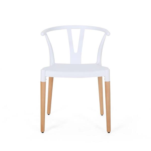 Mountfair White and Natural Wood Dining Chair Set of 2 65750