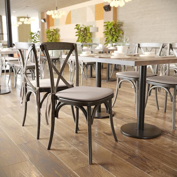 Early American Wood Cross Back Chair (Set of 2)