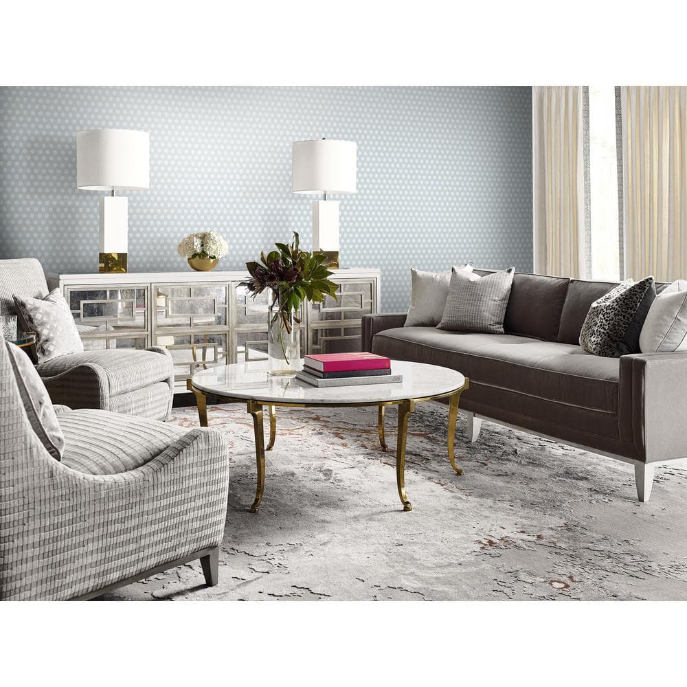 Cabana Wicker Carolina Blue & Eggshell Geometric Wallpaper