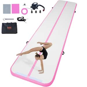 Air Mat 196.1 in. L x 39.8 in. W 4 in. Thickness 53.92 sq. ft. Inflatable Gymnastics Tumbling Mat,Pink