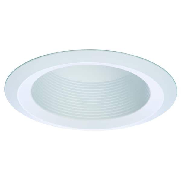 HALO E26 Series 6 in. White Recessed Ceiling Light Full Cone Baffle with Self Flanged White Trim Ring