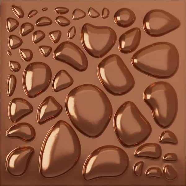 Ekena Millwork 19-5/8-in W x 19-5/8-in H Shale EnduraWall Decorative 3D Wall Panel Copper