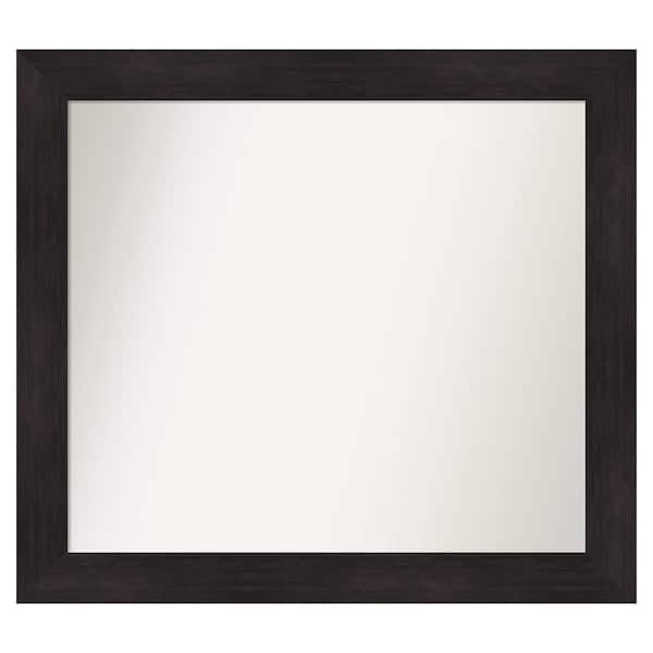 Amanti Art Furniture Espresso 37.75 in. x 33.75 in. Custom Non-Beveled Satin Recyled Polystyrene Bathroom Vanity Wall Mirror
