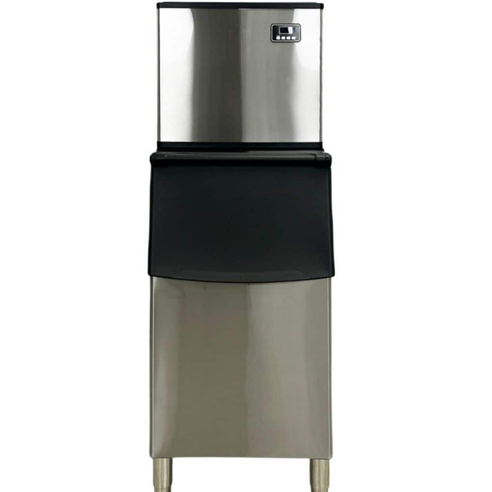 23 in. W 352 lbs. NSF Full Size Cube Freestanding Air Cooled Commercial Ice-Maker with Bin in Stainless Steel