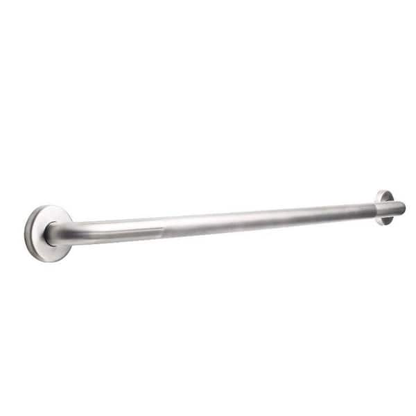 Grabcessories 32 In X 1 5 In Concealed Screw Ada Compliant Grab Bar With Peened Grip In Satin Stainless Steel Lwbar Sb32 Tw 150 Pn The Home Depot