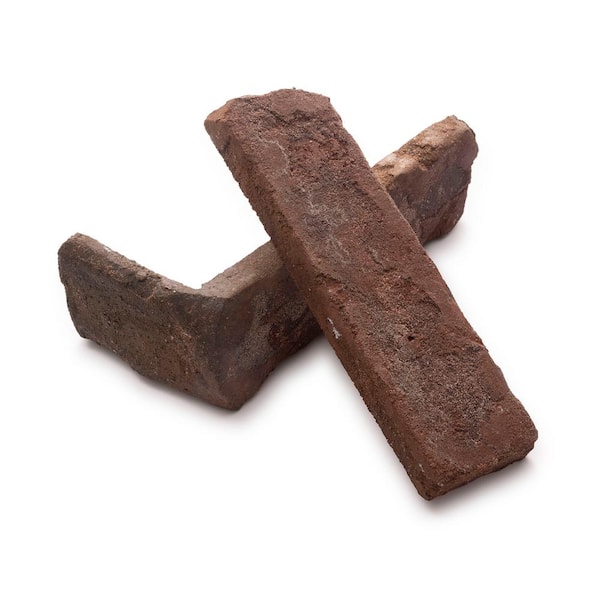 Old Mill Brick 7.625 in. x 2.25 in. x 0.625 in.Millhouse Thin Brick Singles - Corners (Box of 18